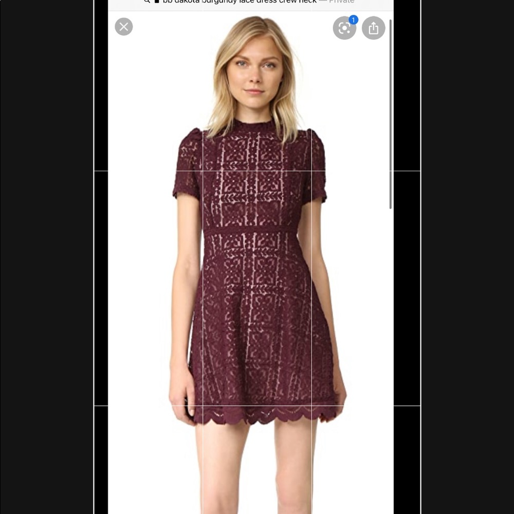 Burgundy BB Dakota Lace Dress